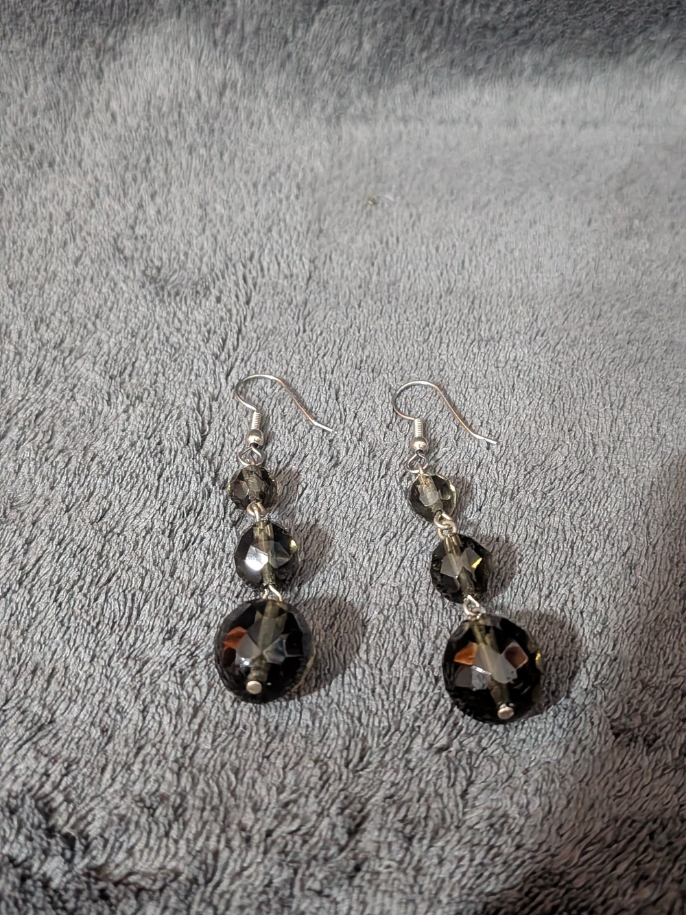 Smoky Gem Drop Dangle Earrings - Women Jewelry